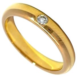 Bague de mariage en or jaune 18K Harry Winston Doré