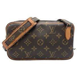 Bolso de Hombro Pochette Marly de Louis Vuitton Castaño