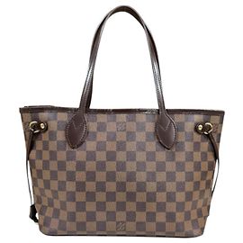 Borsa tote Louis Vuitton Neverfull PM Damier Marrone Damier ebene