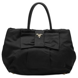 Prada Ribbon Handbag Black