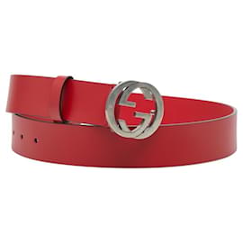 Gucci Interlocking G Logo Belt Red