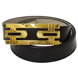 Bulgari Bvlgari Parentesi Ledergürtel Schwarz