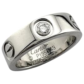 Cartier Love 1P Diamantring Silber