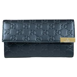 Portafoglio Lungo Guccissima Gucci Nero