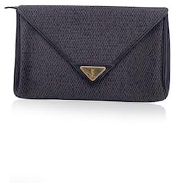 Yves Saint Laurent Vintage Plastic Clutch Bag Grey