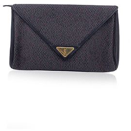 Clutch in plastica vintage Yves Saint Laurent Grigio