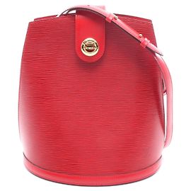 Sac à épaule Cluny en cuir Epi Louis Vuitton Rouge