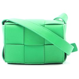 Bolsa Mini Candy Cassette de Couro Bottega Veneta Verde