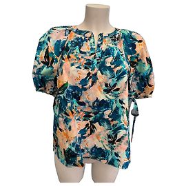 Ulla Johnson Viennne Blouse Blue Cotton Blue