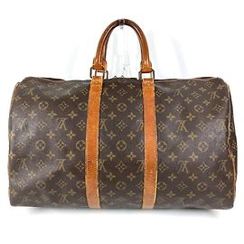 Sac Keepall 45 Monogram Louis Vuitton Marron Autre Monogramme