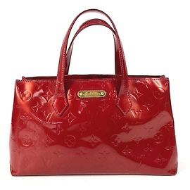 Sac à main Louis Vuitton Monogram Vernis Wilshire PM Rouge Autre
