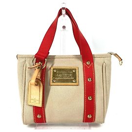 Borsa Tote Louis Vuitton Antigua Cabas PM Rosso Beige Altro