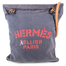Hermès HERMES Bolso Aline MM de Hombro Roja Azul marino