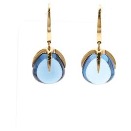 Orecchini Pomellato Veleno in topazio blu D'oro