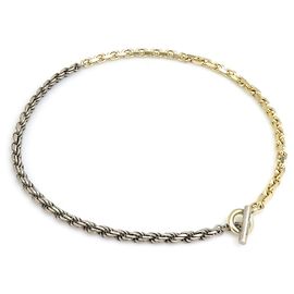 Colar de Prata Esterlina 925 Bottega Veneta Prata Dourado