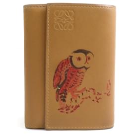 Loewe Tri-fold Wallet in Camel Leather Camel
