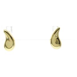 Tiffany & Co Tiffany Teardrop Gold Stud Earrings Golden