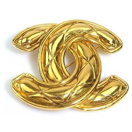 Chanel Goldene Metallbrosche Golden