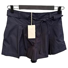 Short Ulla Johnson Iris Bleu en Coton Bleu