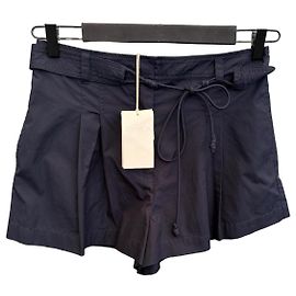 Ulla Johnson Iris Shorts Blue Cotton Blue