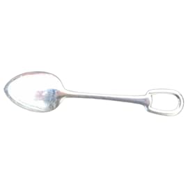 Hermès silver-plated dessert spoon with a box Silver hardware