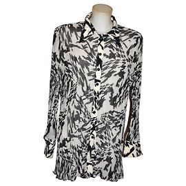 Escada Oversized Hemd Schwarz Weiß Schwarz Weiß