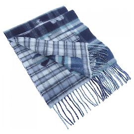 Stola in cashmere Hermès Marrone Verde Blu navy