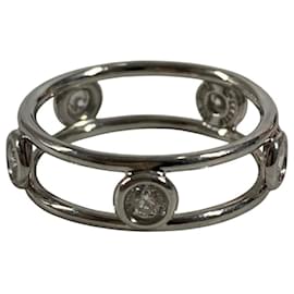 Anello Doppio in Filo con Diamante By the Yard di Tiffany & Co. Argento