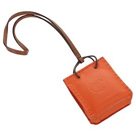 Hermès HERMES Sac Orange Charm Leather Orange Auth BSZ505 Orange