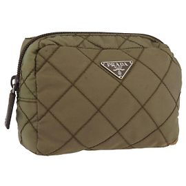 Prada Nylon-Tasche Khaki Auth AMZ393 Khaki