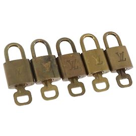 LOUIS VUITTON Set di 5 Lucchetti in Metallo Dorato LV Auth 173289 D'oro