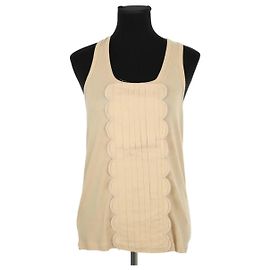 Top senza maniche Chloé beige in cotone M Beige