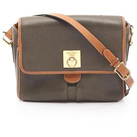 Céline Bolsa de Ombro Gancini da Celine Marrom Caqui