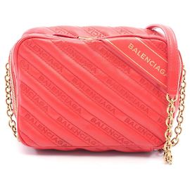 Balenciaga Blanket Reporter XS Handbag Red