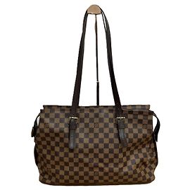 Louis Vuitton Damier Chelsea Shoulder Tote Bag Brown Damier ebene