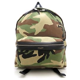 Yves Saint Laurent Camouflage Backpack Other Khaki