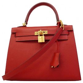 Sac à main Hermès Kelly 25 en Rouge Casaque Rouge