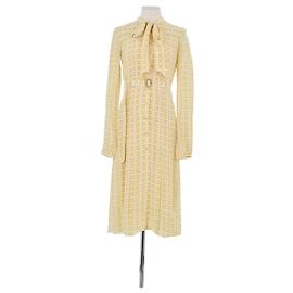 Burberry Gelbes Seidenkleid Gelb
