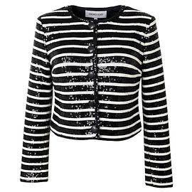 Veste Mickey en sequins noire / blanc cassé de Veronica Beard Noir