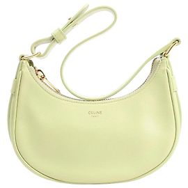 Céline Bolsa de Ombro de Couro Ava da CELINE em Verde Verde