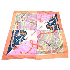 Hermès Bufanda de seda para mujer Hermes Carre Geant 140 CAVALC Multicolor
