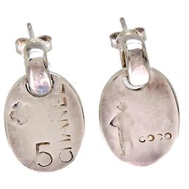 Chanel Clover No. 5 Women's Earrings, Sterling Silver 925 Other