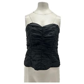Autre Marque VERA MONT Black Draped Bustier Black