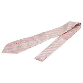 Corbata de seda Louis Vuitton Castaño Rosa