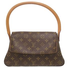 Sac à main Mini Looping Monogram Louis Vuitton Marron