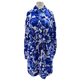 Essentiel Antwerp Blaue gemusterte Robe Blau