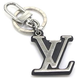 Charm per borsa in metallo nero e argento Louis Vuitton Nero Argento