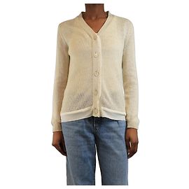 Prada Taupe fine-knit top and cardigan set - size S Other