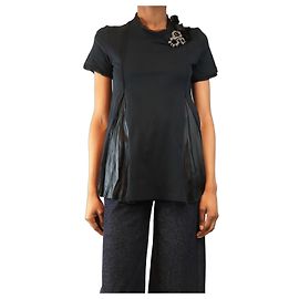 Prada Blouse ornée bleu marine profond - taille S Bleu Marine