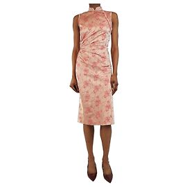 Prada Rosa Cheongsam-Midikleid - Größe UK 8 Pink
